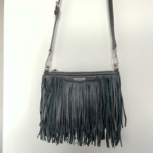 Rebecca Minkoff Black Fringed Crossbody Bag